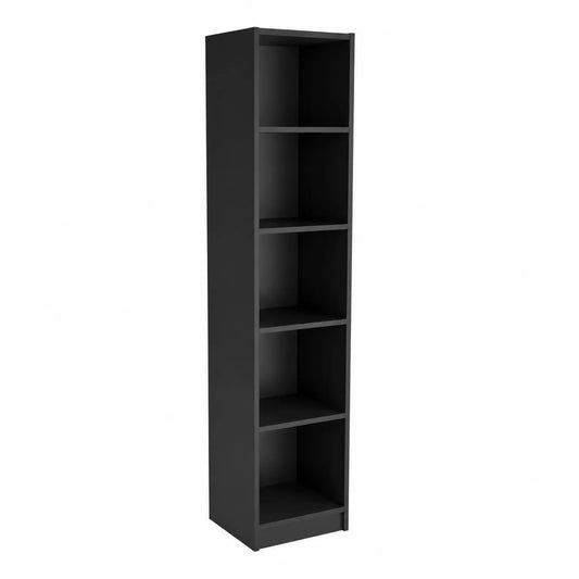 Étagère à 5 niveaux en panneaux de particules Noir H180xL40xP30 cm
